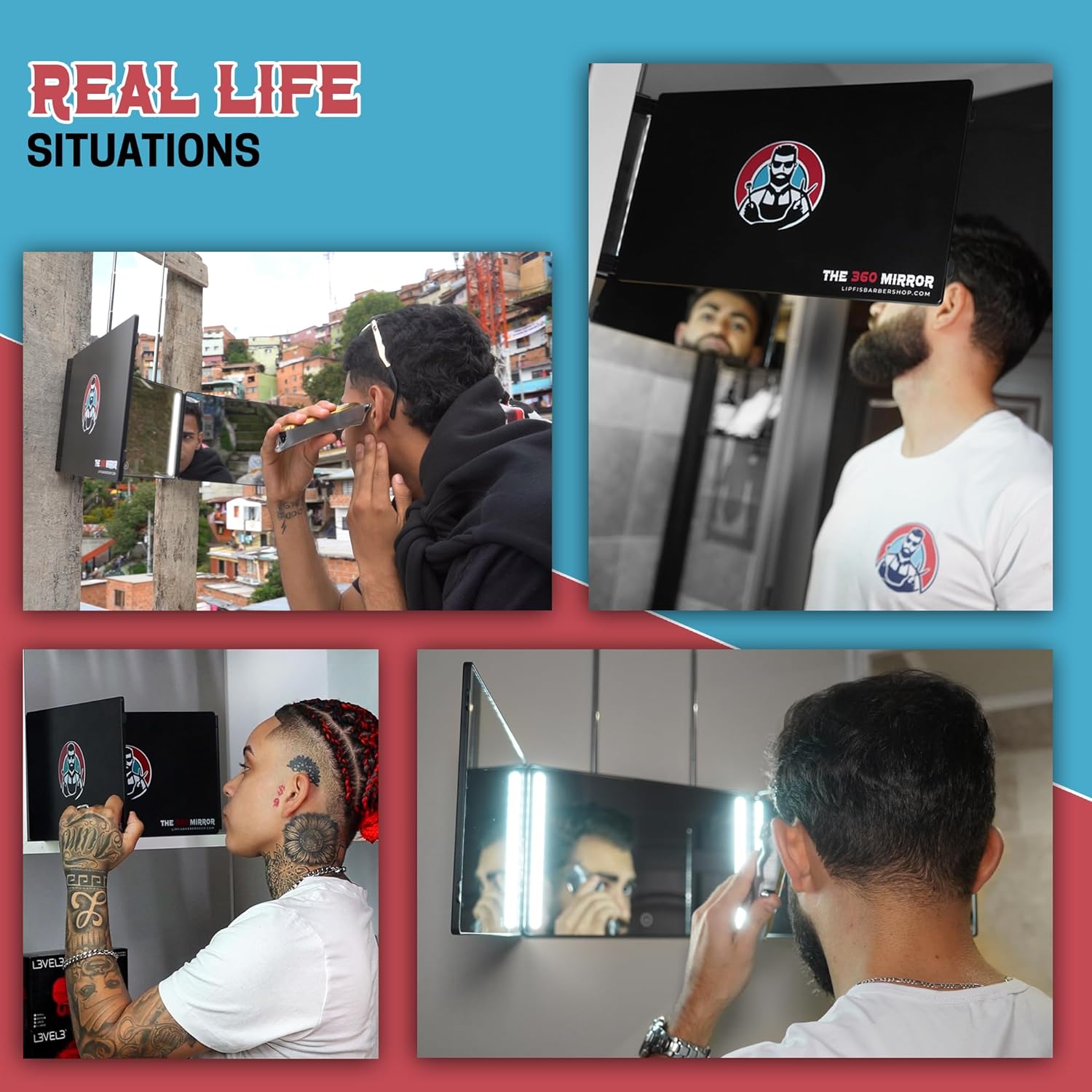 3 Way Mirror for Self Hair Cutting, Trifold Mirror, 3 Sided Mirror 3 Way Mirror for Self Hair Cutting, Trifold Mirror, 3 Sided Mirror